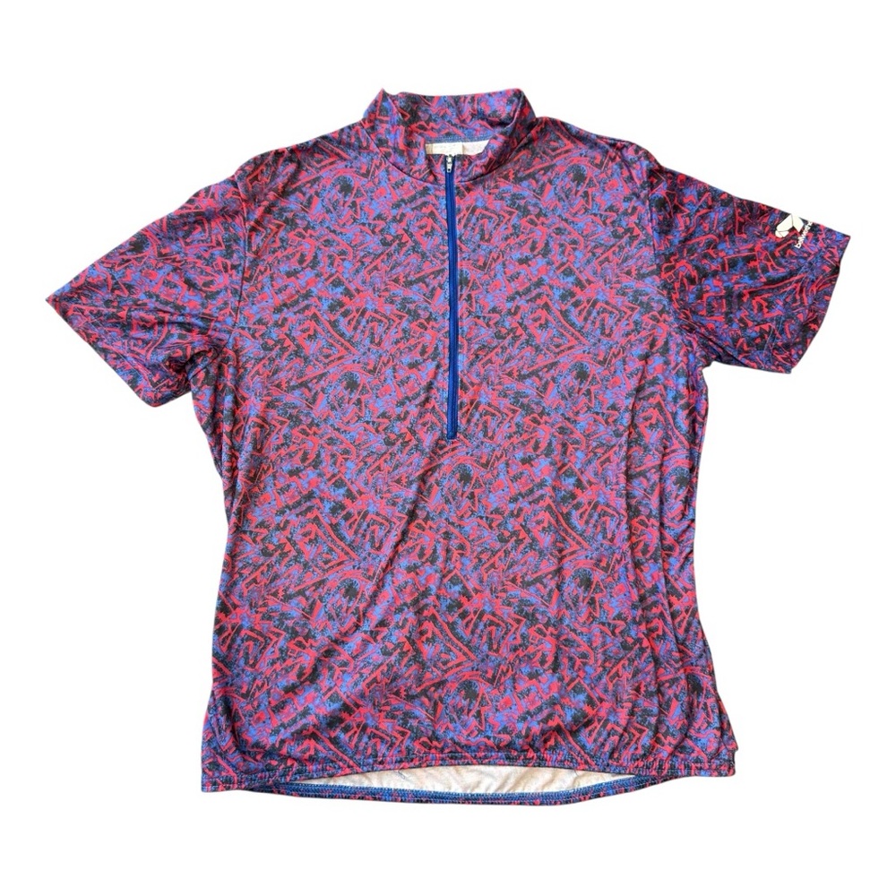 Vintage 90s Bellwether San Francisco Cycling Jersey Retro Geometric Print L